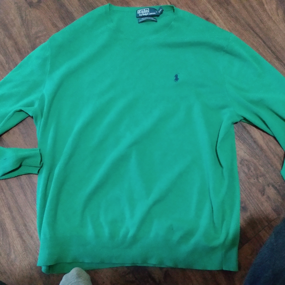 Ralph Lauren Polo long sleeve green sweater...nice